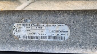 Náprava BPW + bubny, čelisti, příslušenství – Humbaur, 3 t - 3