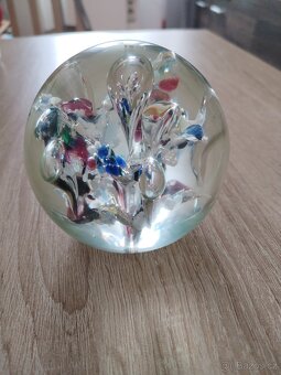 Retro skleněné těžítko. - 3