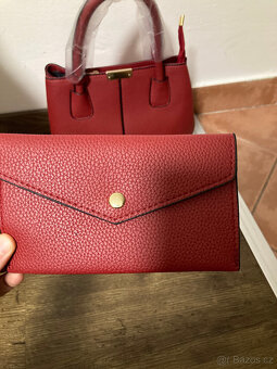 černá kabelka + kapsička NOVÉ, červená černá - 3