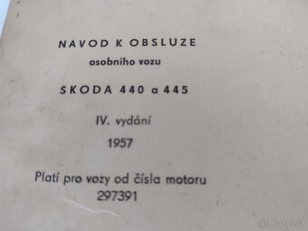 ŠKODA 440, SEZNAM ND A NÁVOD K OBSLUZE, 1957 - 3