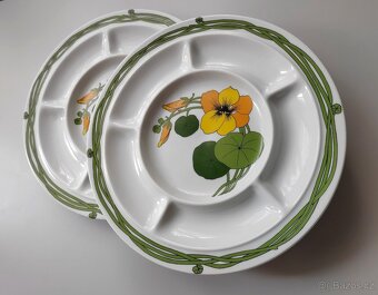 Servírovací kulatá porcelánová delena miska Thomas "Květiny - 3