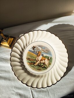 Starožitný anglický lovecký talíř Myott - 3