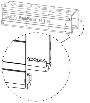Montážní lišty walraven RapidStrut 41x41x1,5 2m - 3