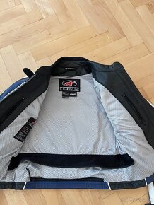 Alpine Stars Black, White, and Blue Leather Jacket Unisex - 3