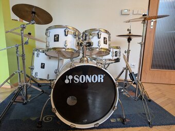 SONOR AQ1 Studio Shell Set Piano White + hardware - 3