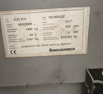 Ručně vedený vysokozdvižný JUNGHEINRICH EJC214 - AKU - 3
