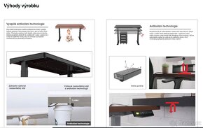 výškově nastavitelný stůl 2 barevné varianty - 3