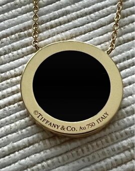 Tiffany T Diamond and Black Onyx Circle Pendant - 3