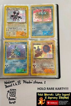 Kusové Pokémon VINTAGE karty (KARTY STARÉ PŘES 25LET)(1) - 3