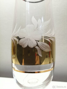 Skleničky zlatě zdobené broušené - 3