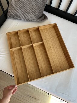 Organizér na příbory / Bambusový příborník IKEA - 3