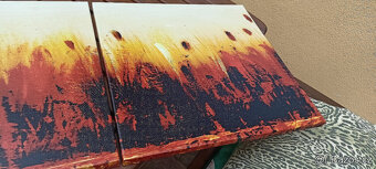 3 dílný dekorativní obraz,plátno.159x53cm.Nový. - 3