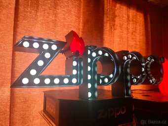 Zippo led neon reklama světlo lampička originál , kovová - 3