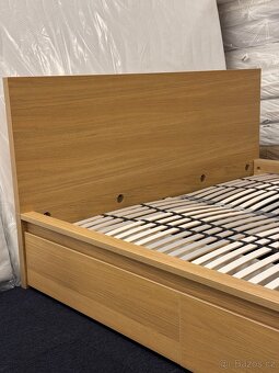 Postel IKEA MALM 180x200 bez matrace + 2 šuplíku - 3