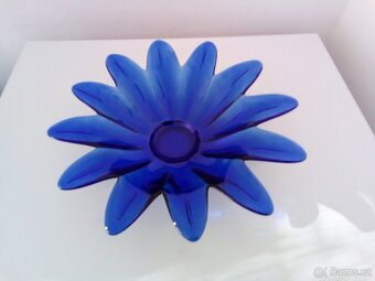 Modrá, skleněná mísa - 3