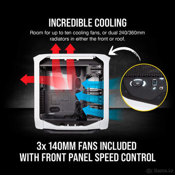 Prodám TOP herní PC skříň Corsair Big Tower - 3