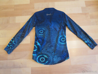 Dámská modrá košile s ornamenty zn. Desigual - 3
