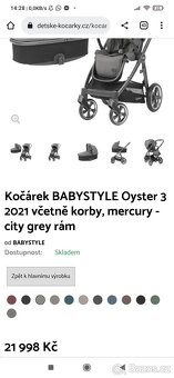 Oyster 3- 2v1 + taška+ adaptéry na autosedačku - 3