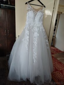 Svatební šaty sněhobílé vel. M-XL - 3