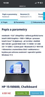 Notebook HP 15-fd0600nc - nový - 3