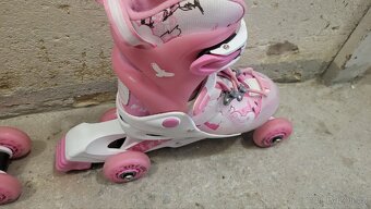 Detske kolečkové brusle RAVEN Missy 3 v 1- rúžovo-bílé - 3