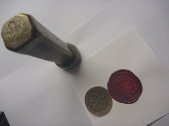 Staré knížecí cechovní pečetidlo typář cech mlynářů Krnov - 3