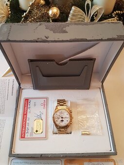 Omega Golden Gate Automatik Moonphase 18 k masivní zlato - 3