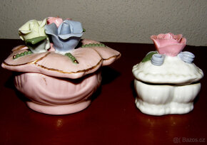 Dóza, dózička, šperkovnice malá porcelán - 2 typy - 3