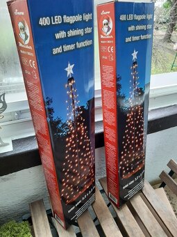 Venkovní světelný strom s hvězdou strom 400 LED 3,2x2,2m - 3