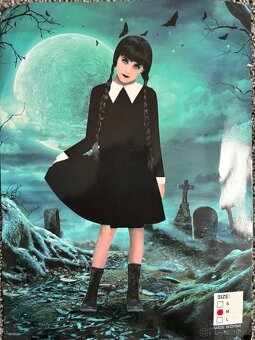 Karnevalový kostým Wednesday s parukou - 3