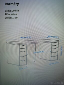 Černý psací stůl - 3