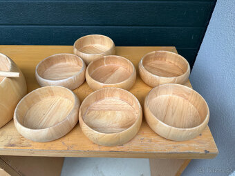 Sada dřevěných salátových misek - 3