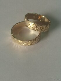 Zlaté snubní prsteny 14 kar. - 3