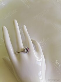 Zlatý luxusní prsten s Diamanty a Rubínem - 3