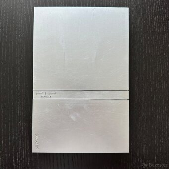 Playstation 2 PS2 slim scph 70004 silver + 2 hry - 3