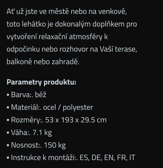 Nové zahradní lehátko - 3