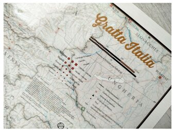 Stírací mapa Itálie - nová, nepoužitá - 3