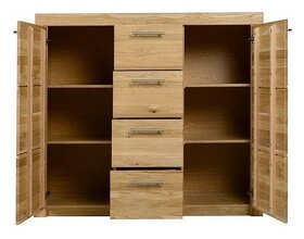 Vysoká komoda Highboard - Divoký dub masiv Germany - 3