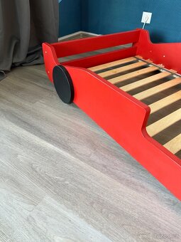 Dětská postel Benlemi, auto červené, 80x180 cm - jako nová - 3