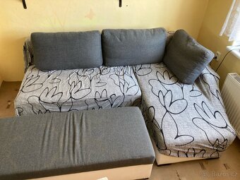 Sedačka s velkým taburetem - 3