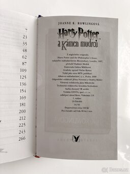 Harry Potter a Kámen mudrců – 1. české vydání 2000 - 3
