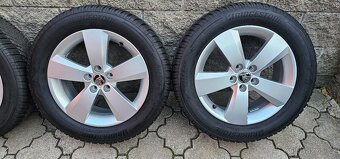 Originál alu Škoda Scala 5x100 195/60 R16 - 6,5mm zimní pneu - 3