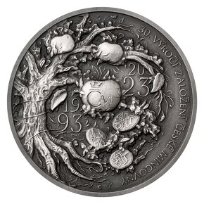 Stříbrná uncová medaile 30 let České mincovny a české měny - 3