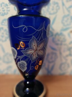 Modrá skleněná váza - 3