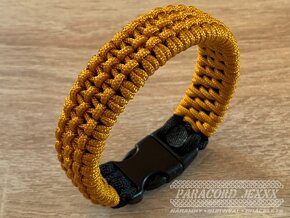 PARACORD náramek (19 cm) gold - black - 3