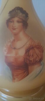 100 LETÁ BRONZ SKLENĚNÁ LAMPA JOSÉPHINE CÍSAŘOVNA A MANŽ. N. - 3