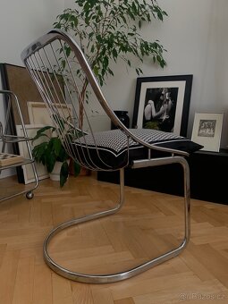 Gastone Rinaldi vintage chair, židle chrom - 3