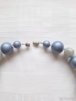 Vintage/retro modrošedé korále - 3