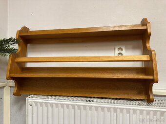 Rustikální závěsná police. Dub - 3