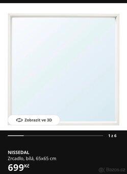 Zrcadlo 65x65cm IKEA NISSEDAL - 3